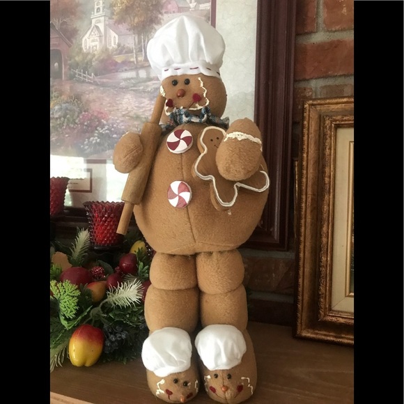 Rare Vintage Large Gingerbread Man Decor - Picture 6 of 12